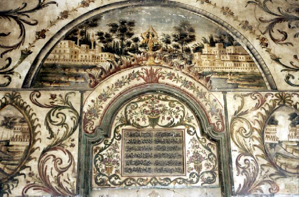 Tirana - Wandmalerei in der Moschee