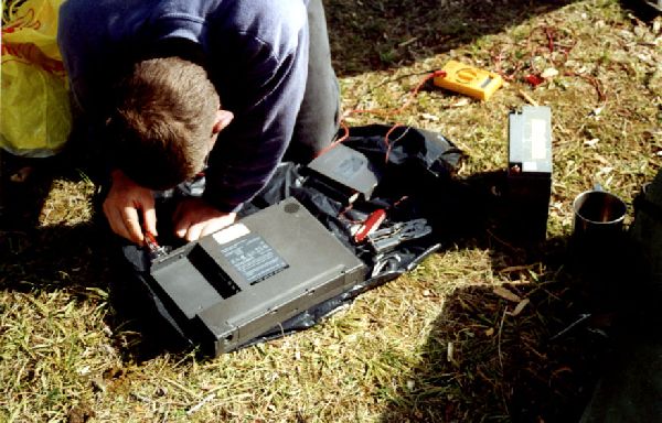 Laptopreperatur in der Wildnis, leider ohne Erfolg