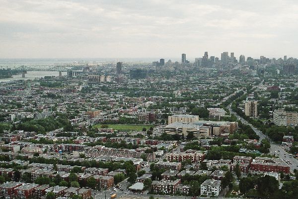 Montreal - Blick vom Olympiapark auf die Innenstadt