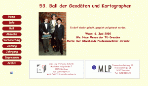 Webseiten des 51. Ball der Geodäten und Kartographen